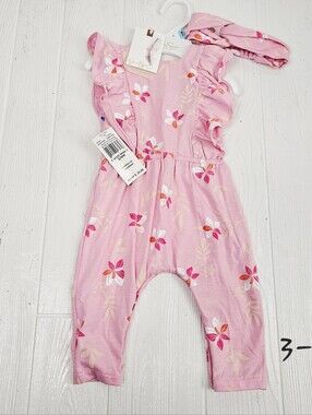 Jessica Simpson Baby Girls Floral Footed Sleeper